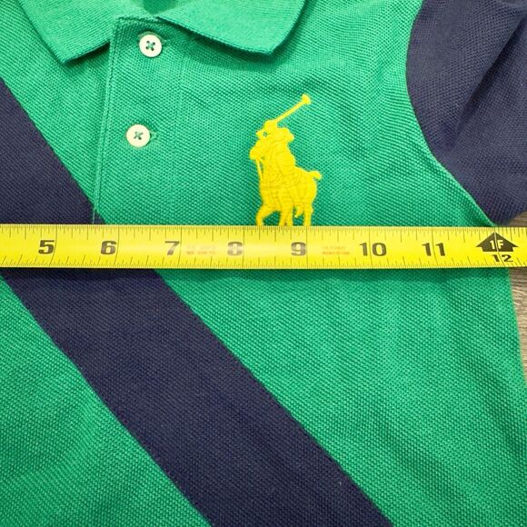 Polo Ralph Lauren Polo Shirt 3T Toddler Blue Green Big Pony Logo Embroidered - Picture 6 of 9